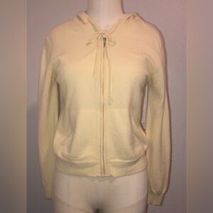 Rare find Vintage Valerie Stevens hooded 2-ply Cashmere zip up sweater